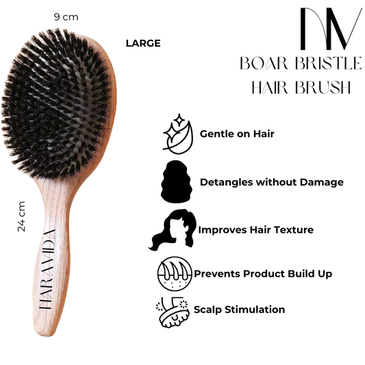 NaraVida Boar Bristle Hair Brush