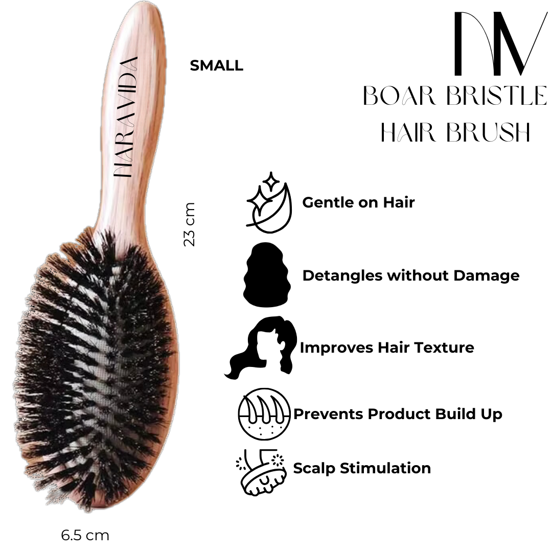 NaraVida Boar Bristle Hair Brush